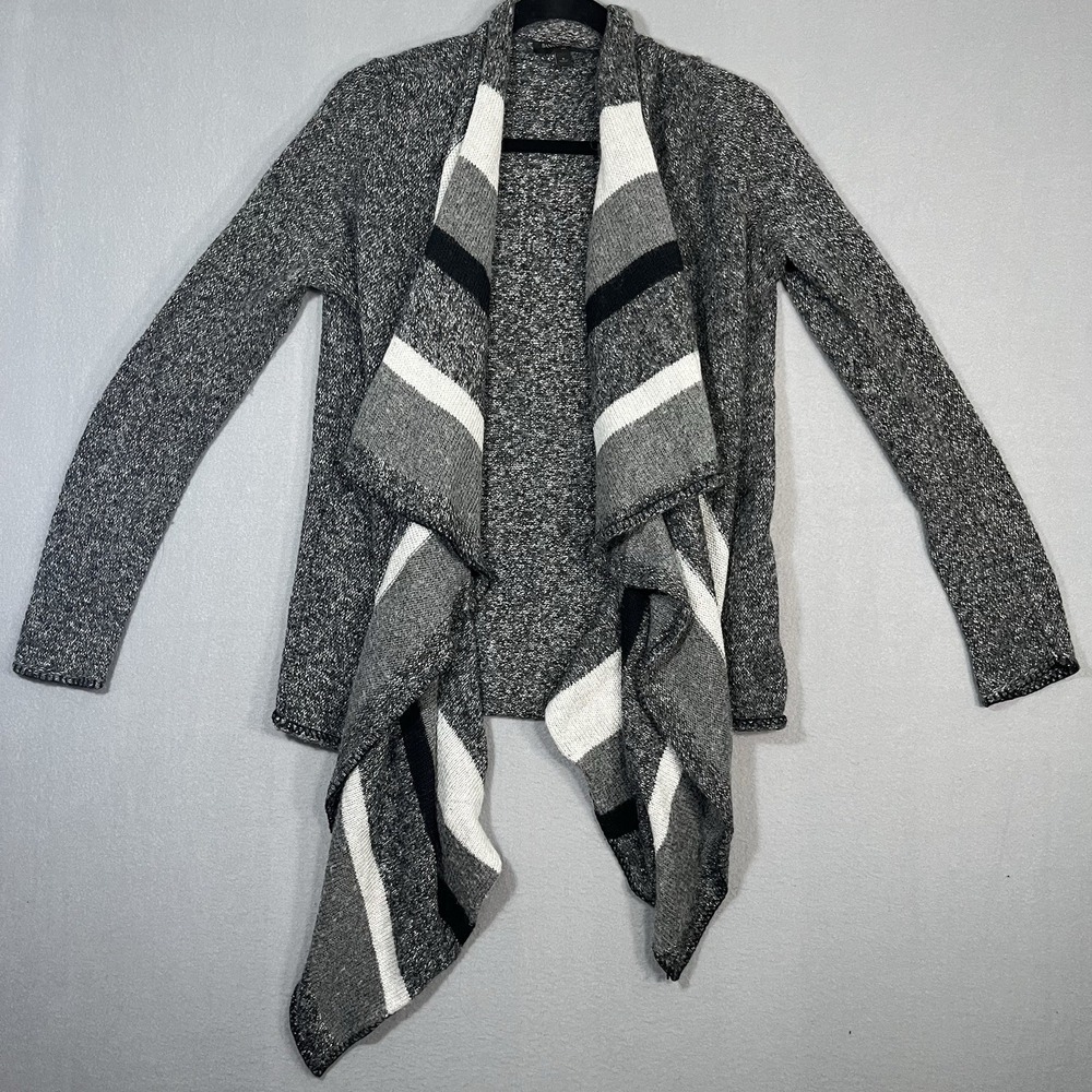 Banana Republic Open Front Cardigan Women Sm Long Sleeve Buttonless Top Gray Blk